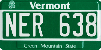 VT license plate NER638