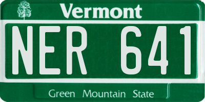 VT license plate NER641