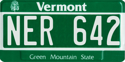 VT license plate NER642