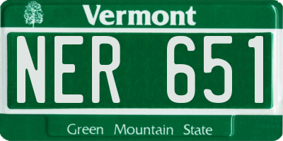 VT license plate NER651