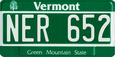 VT license plate NER652