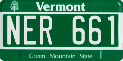 VT license plate NER661