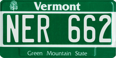 VT license plate NER662