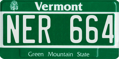 VT license plate NER664