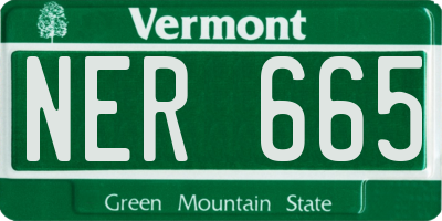 VT license plate NER665