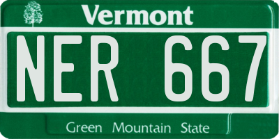 VT license plate NER667