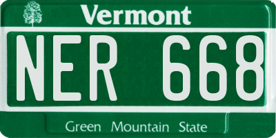 VT license plate NER668