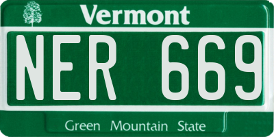 VT license plate NER669