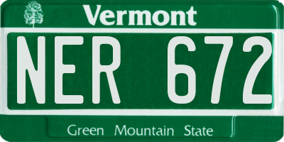 VT license plate NER672