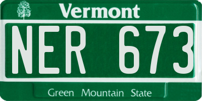 VT license plate NER673