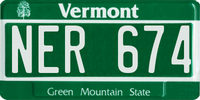 VT license plate NER674