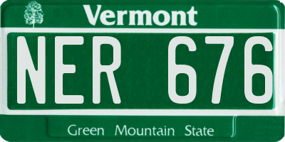 VT license plate NER676