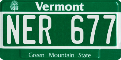 VT license plate NER677