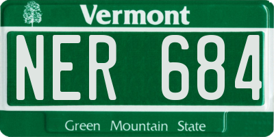 VT license plate NER684