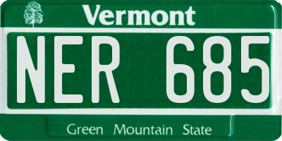 VT license plate NER685