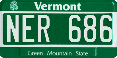 VT license plate NER686
