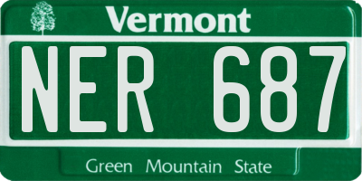 VT license plate NER687