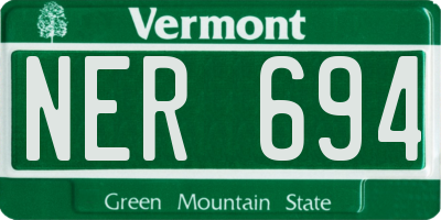 VT license plate NER694