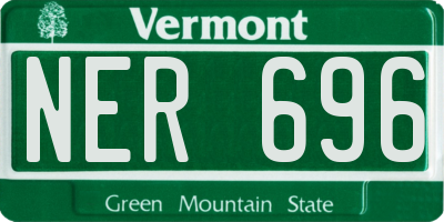 VT license plate NER696