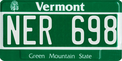 VT license plate NER698