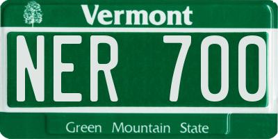 VT license plate NER700