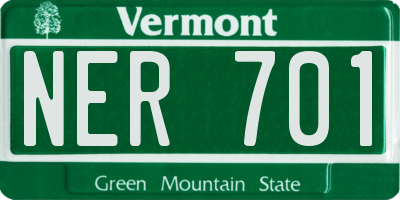 VT license plate NER701