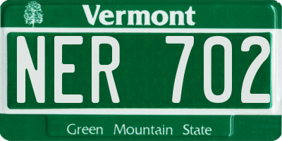 VT license plate NER702
