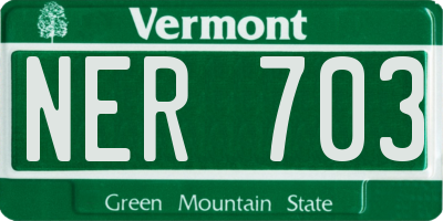 VT license plate NER703