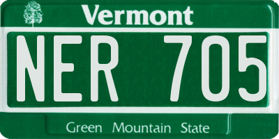 VT license plate NER705
