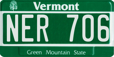 VT license plate NER706