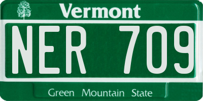 VT license plate NER709