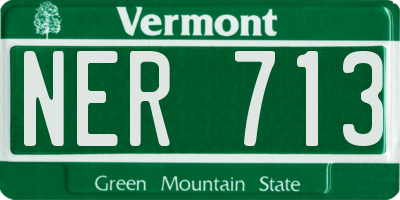 VT license plate NER713