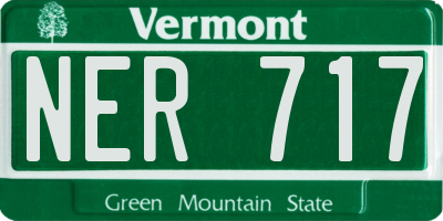 VT license plate NER717