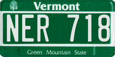 VT license plate NER718