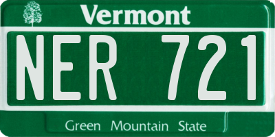 VT license plate NER721