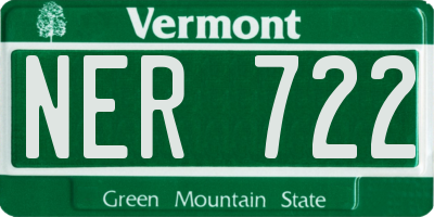 VT license plate NER722