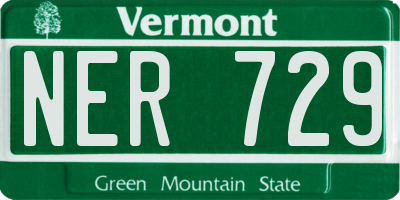 VT license plate NER729