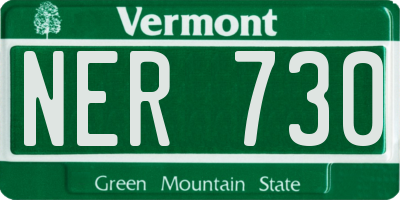 VT license plate NER730