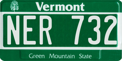 VT license plate NER732
