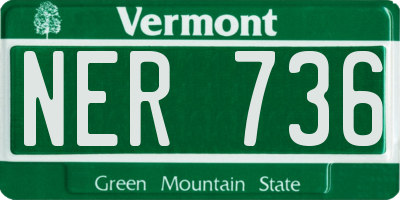 VT license plate NER736
