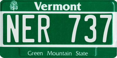 VT license plate NER737