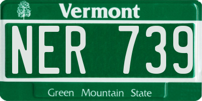 VT license plate NER739