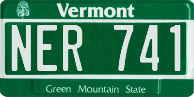 VT license plate NER741