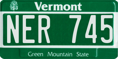 VT license plate NER745
