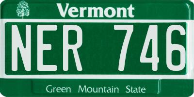 VT license plate NER746