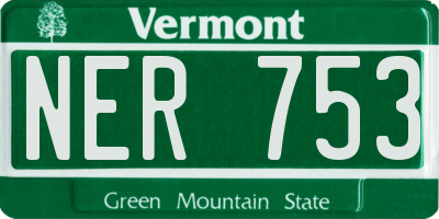 VT license plate NER753