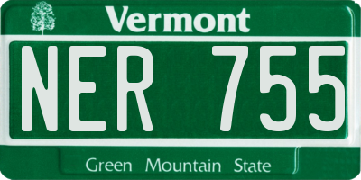 VT license plate NER755