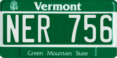 VT license plate NER756