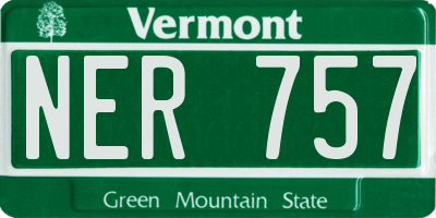 VT license plate NER757