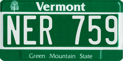 VT license plate NER759